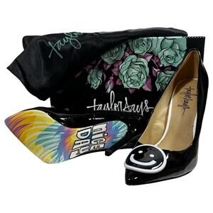 Taylor Says Black Patent Leather “Be Happy” Shoes SZ 9.5